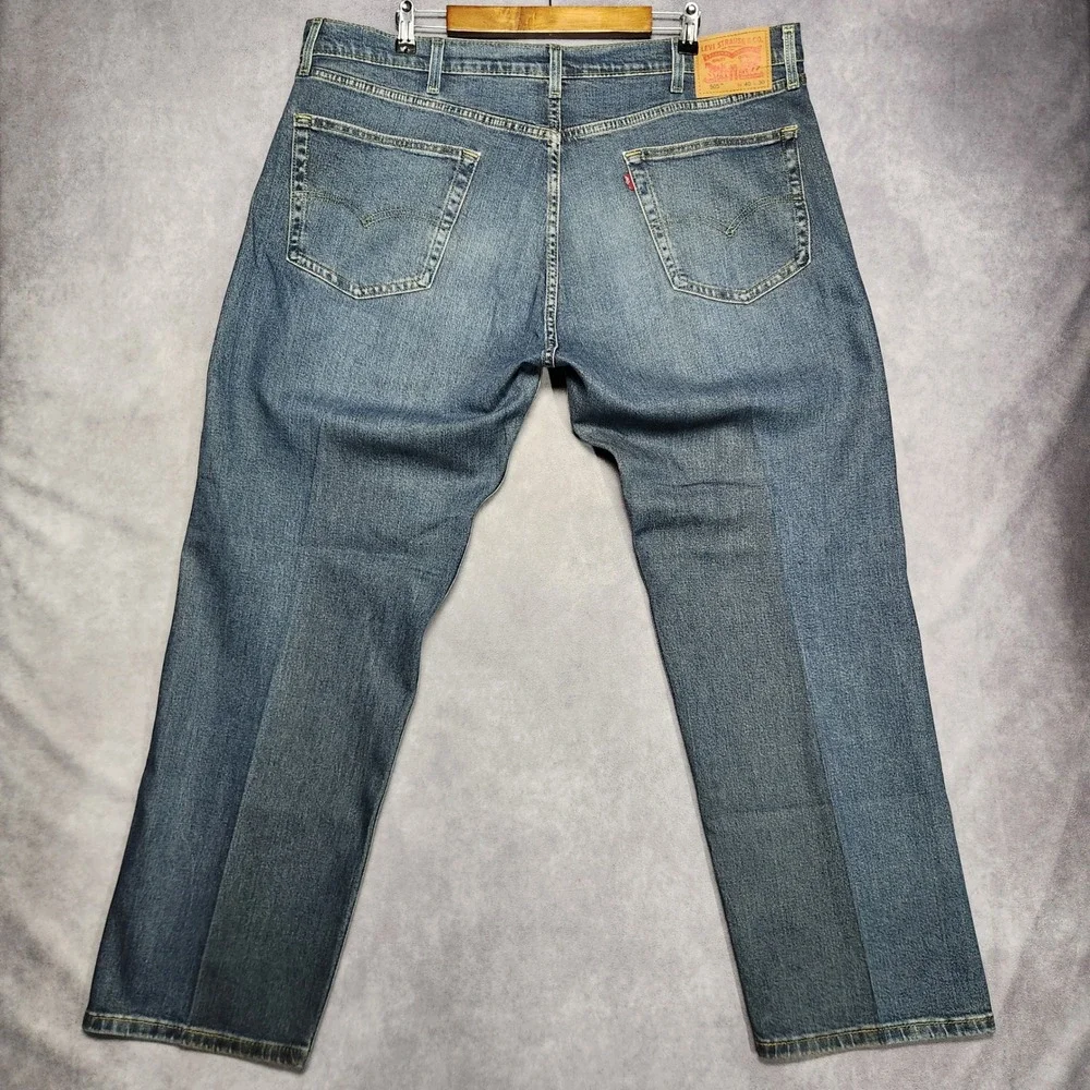Levis 505 Regular Fit Jeans Mens 40x30 Blue‎ Straight Leg Iron Creased